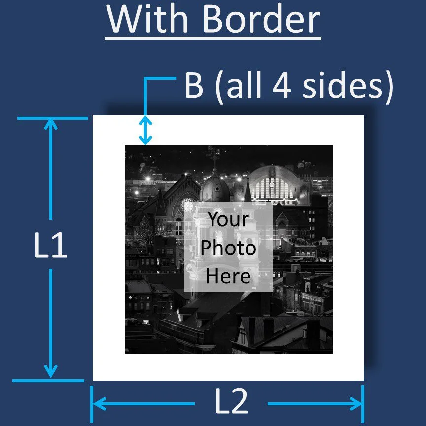 photo printing custom sizes with border