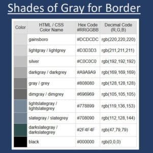 gray shades for photo printing with border