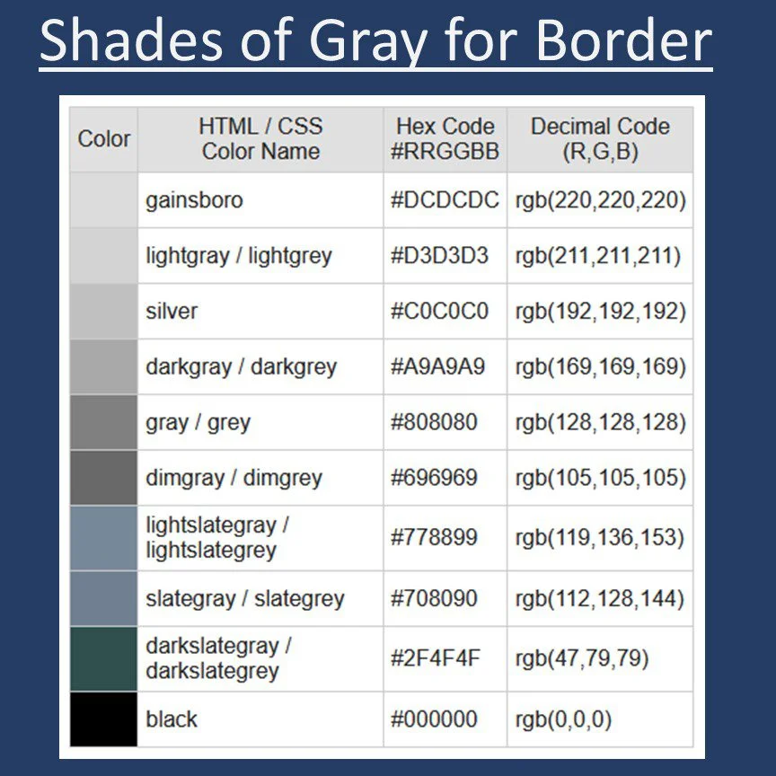 gray shades for photo printing with border